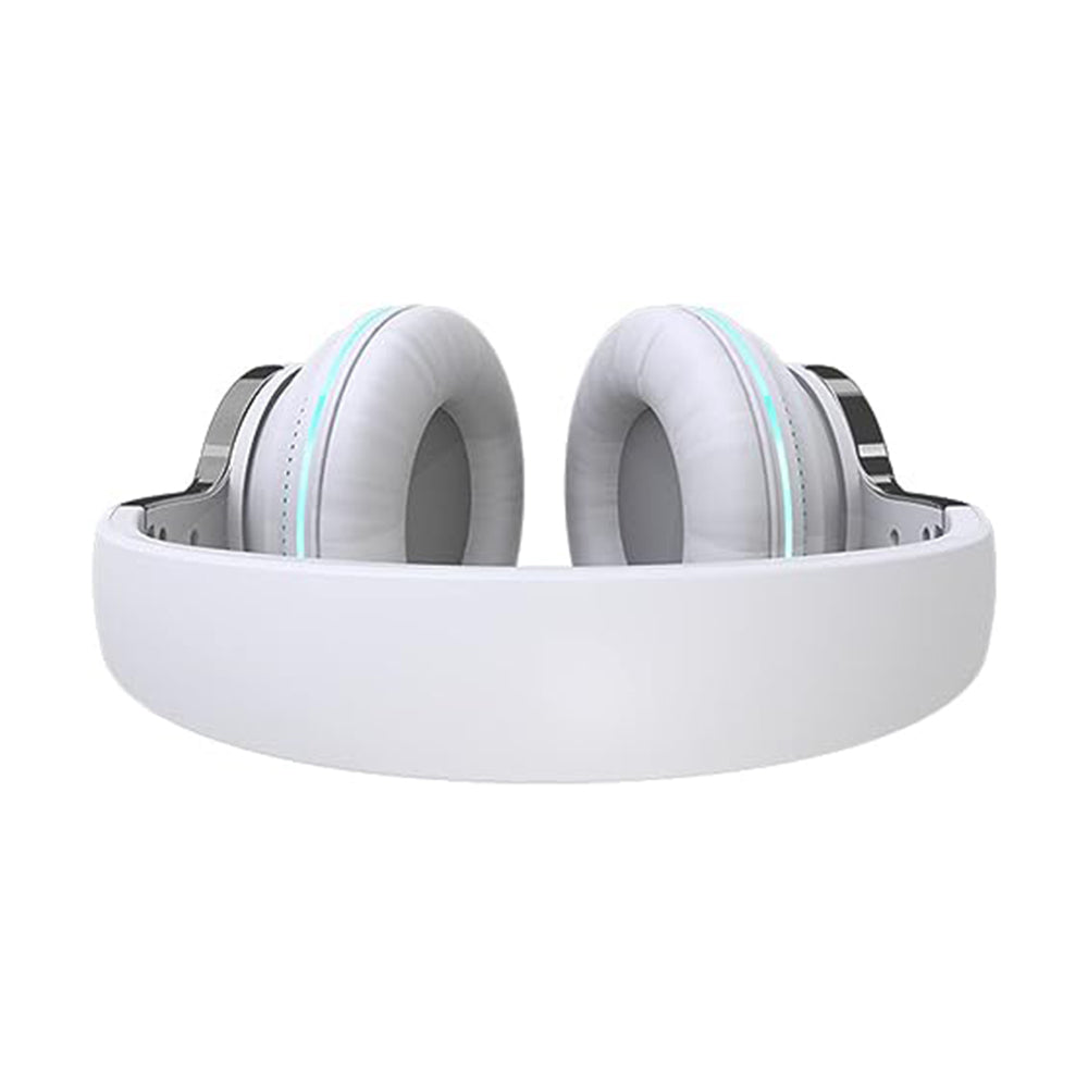 Foldable Wireless Bluetooth Stereo Over Ear Headphone Headworn Headset White