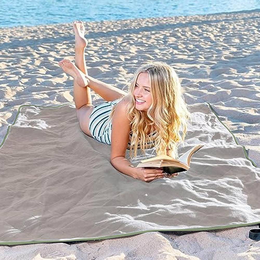 Portable Water-resistant Camping Blanket Picnic Mat for Camping Beach Travel Army Green