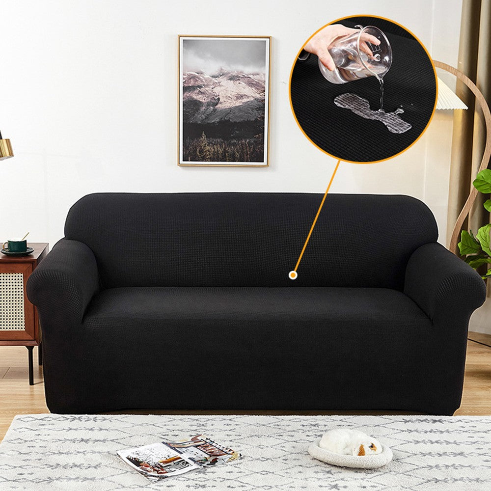 Water-Repellent Sofa Cover Stretch Couch Cover Slipcover Black