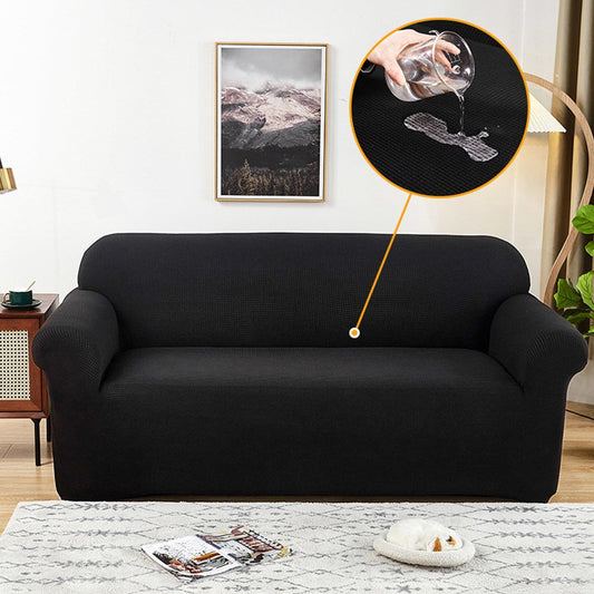 Water-Repellent Sofa Cover Stretch Couch Cover Slipcover Black