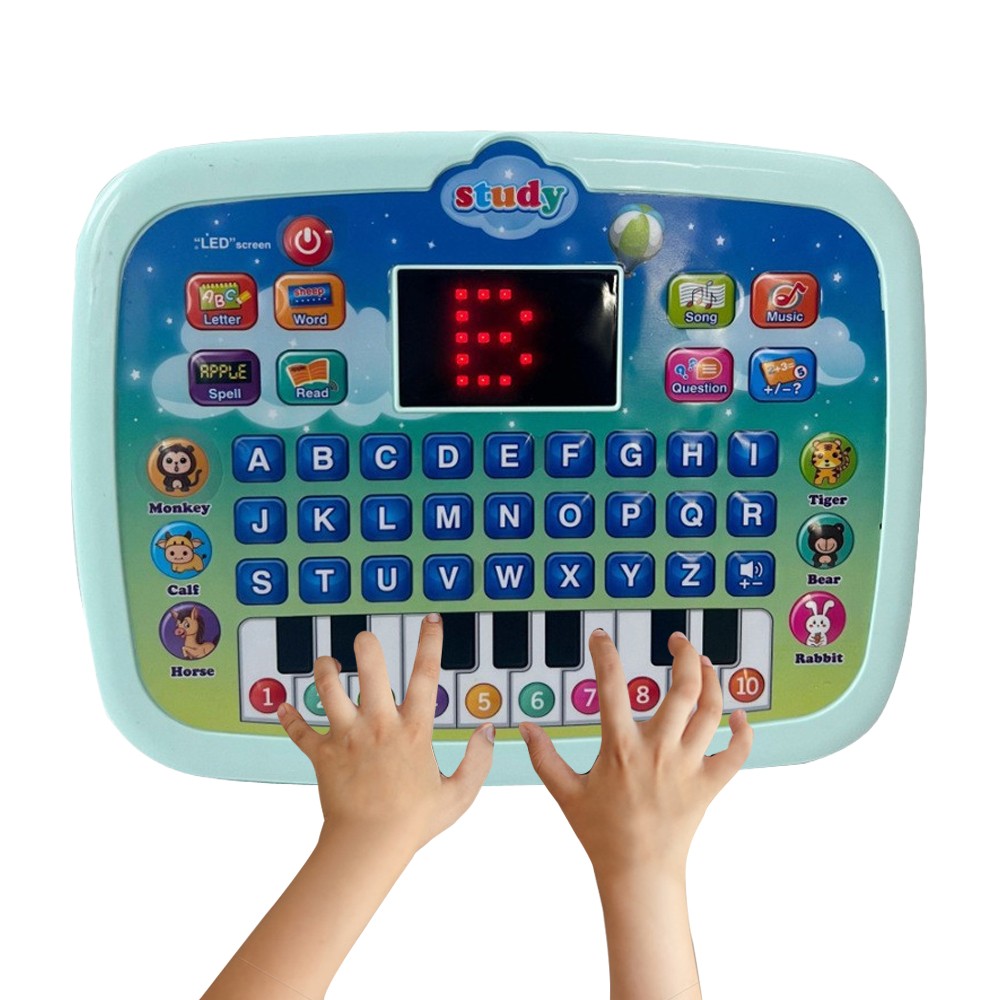Kids Tablet Toy Early Educational Learning Toy Toddlers Fun Toy Laptop Green