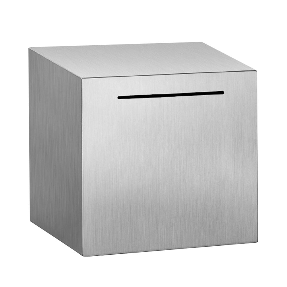 Must Break Style Piggy Bank Stainless Steel Savings Bank Money Box Coin Jar for Adult Teens Silver