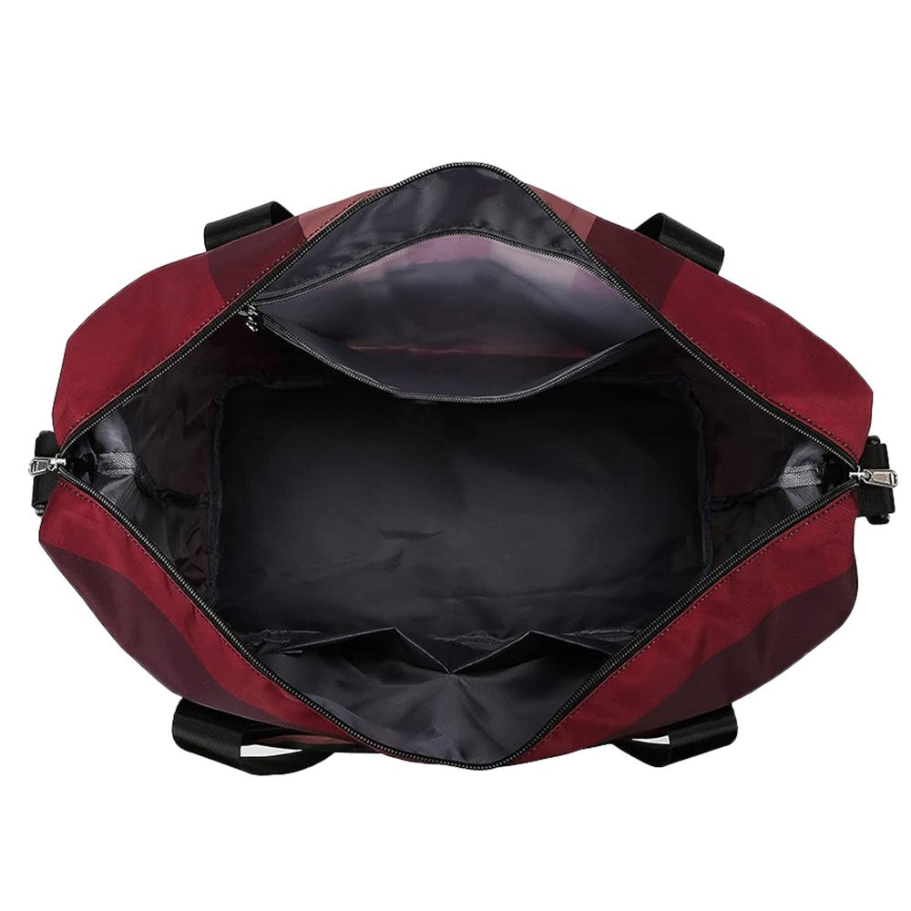 Foldable Large Capacity Travel Duffel Bag Overnight Bag Dry and Wet Separation Travel Bag Red