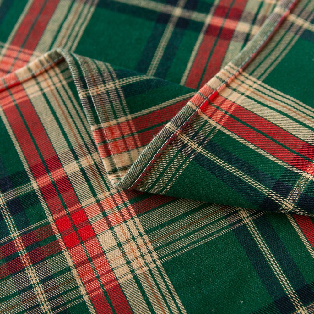 Rectangle Scotland Plaid Table Cover Christmas Tablecloth Xmas Decor Green