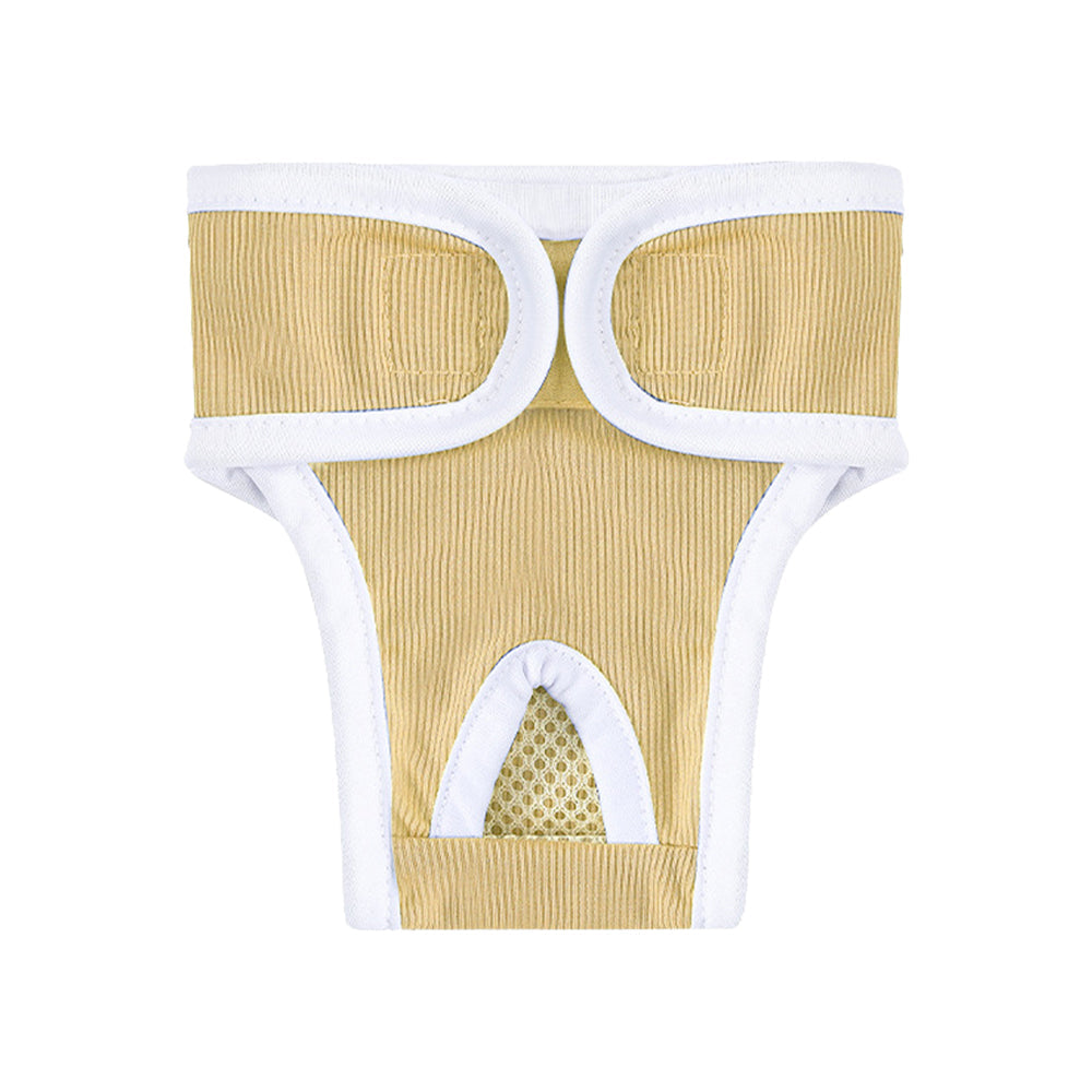 2Pcs Reusable Female Dog Nappy Diapers Hygiene Sanitary Pants Underpants Yellow