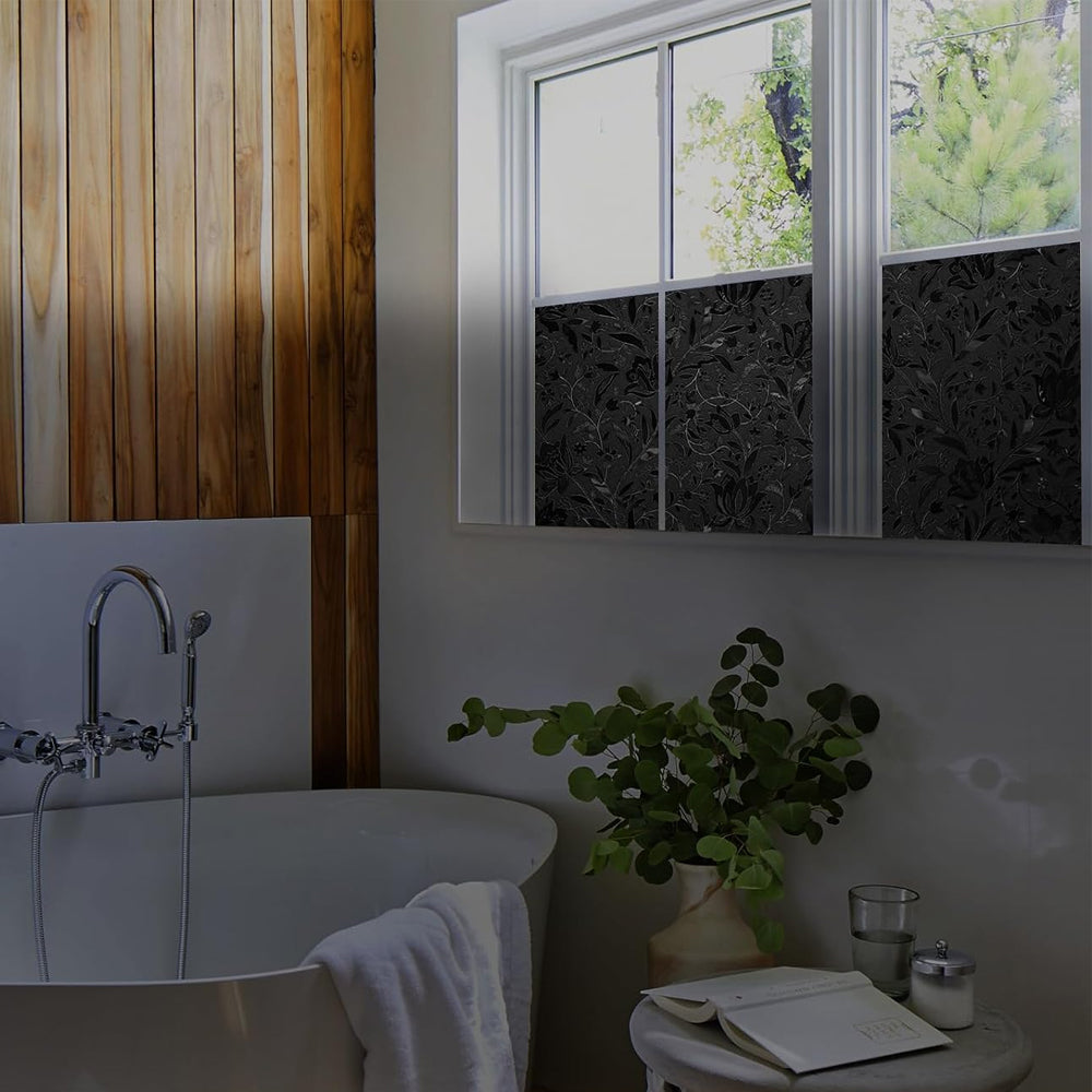 Static Cling Blackout Window Film Window Privacy Film Sun Blocking Style 1