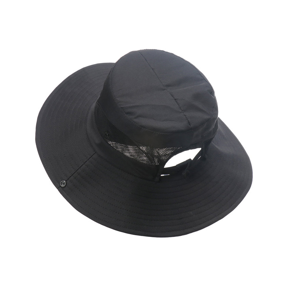 Bucket Hat Wide Brim Sun Hat Hiking Fisherman Hat Black