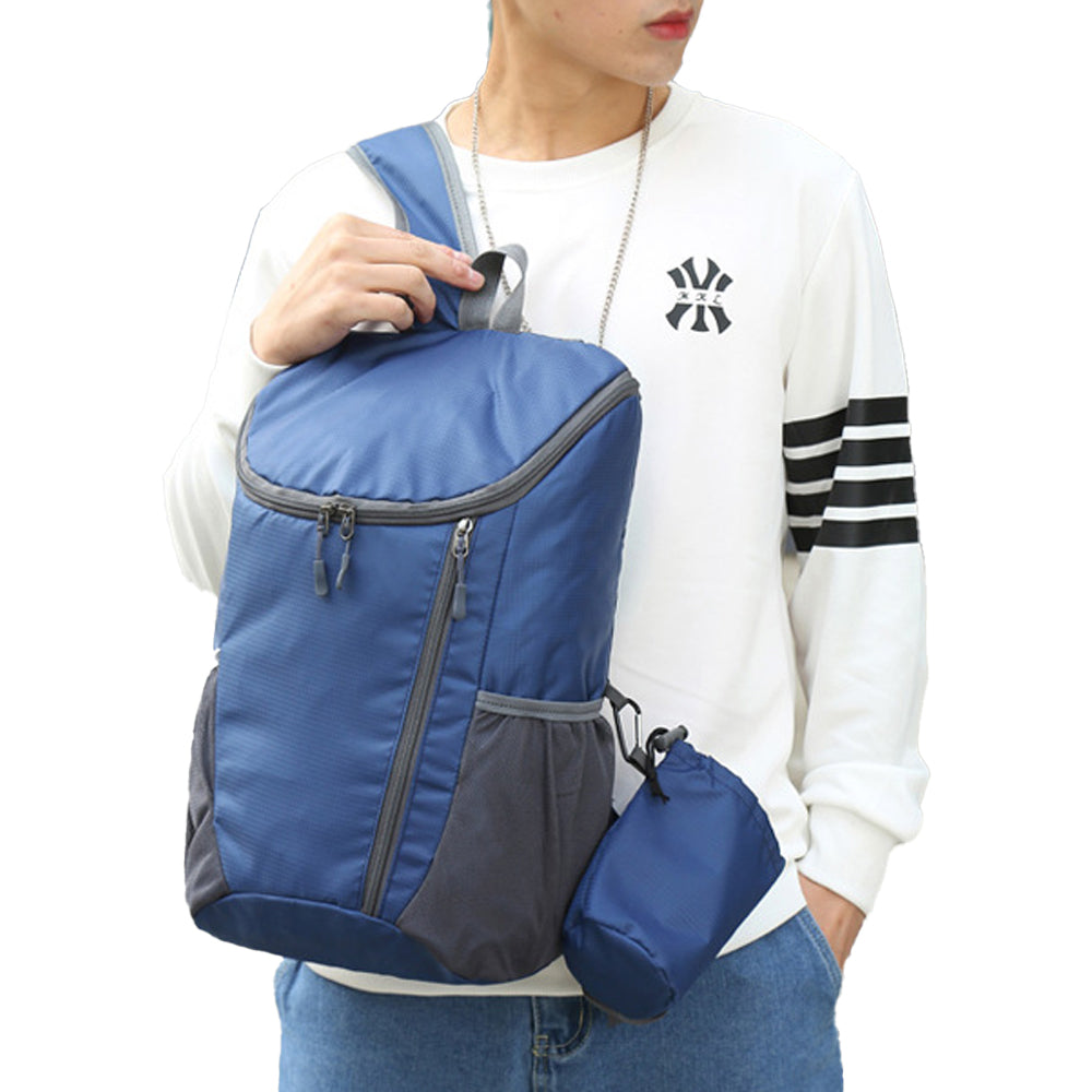Foldable Travel Backpack Water-resistant Outdoor Sports Backpack Camping Hiking Bag Dark Blue