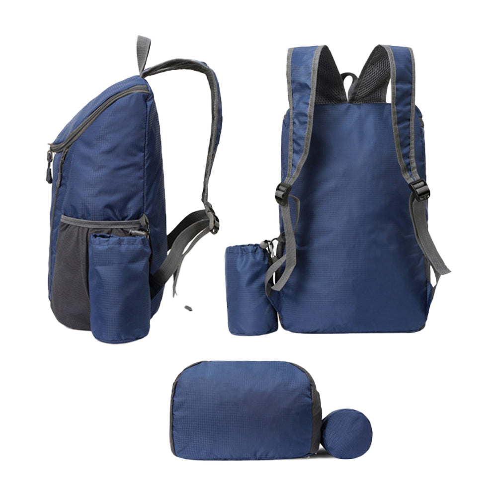 Foldable Travel Backpack Water-resistant Outdoor Sports Backpack Camping Hiking Bag Dark Blue