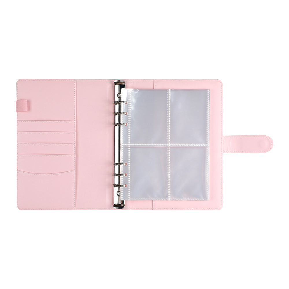 100 Envelope Challenge Binder Budget Planner Savings Book with 200 Card Slots Pink