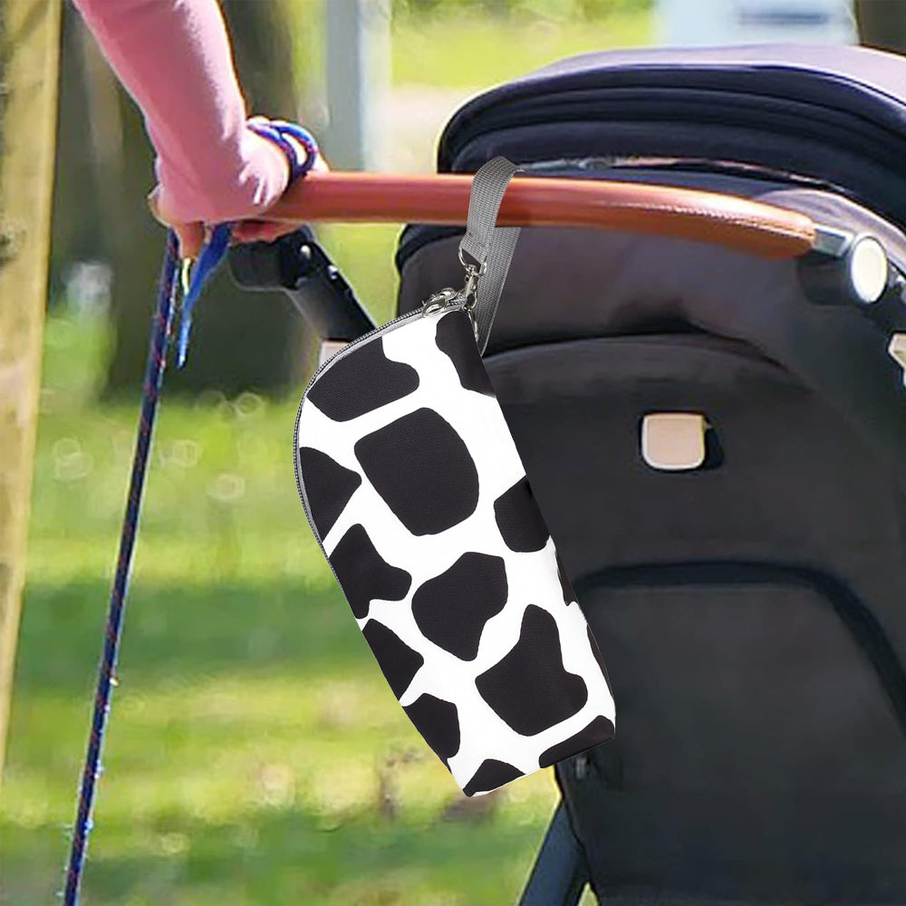 Portable Baby Feeding Milk Bottle Warmer Bag Insulation Thermal Bag Baby Bottle Holder White and Black