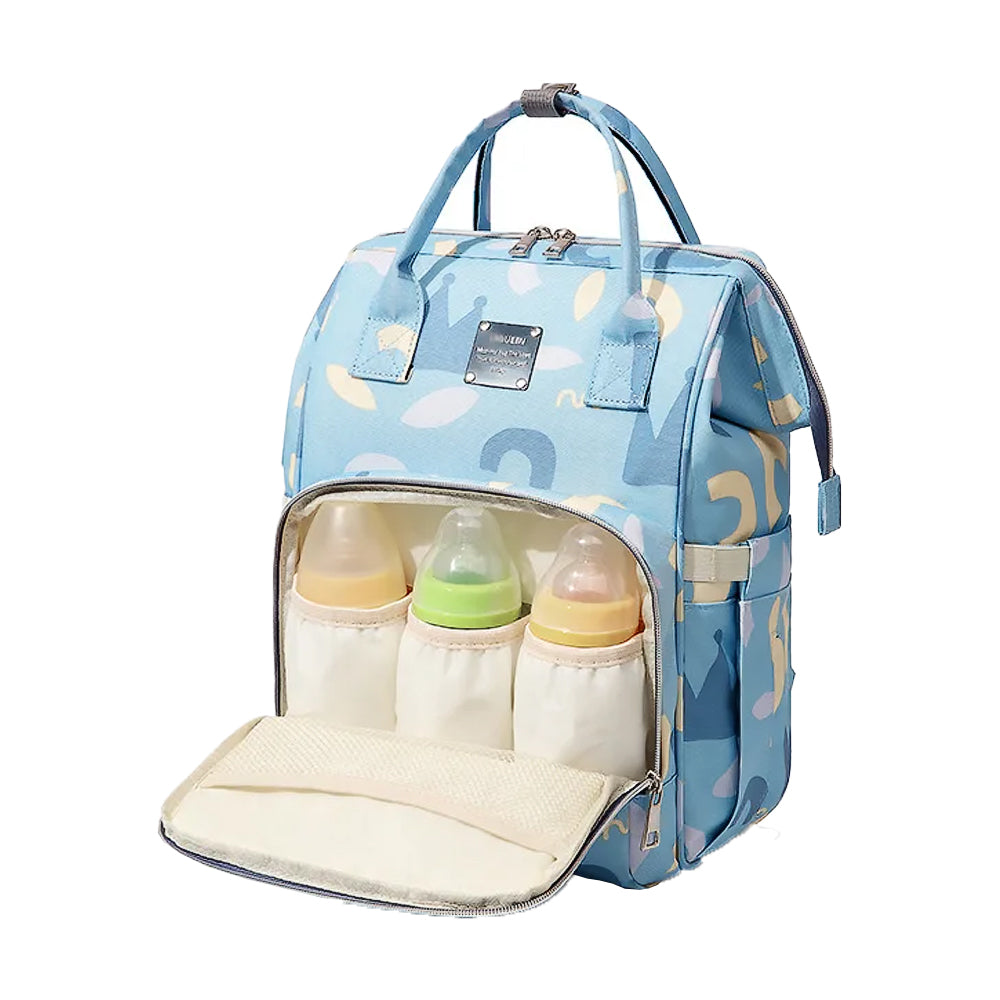 Multifunctional Mommy Bag Large Capacity Diaper Backpack Maternity Bag Blue