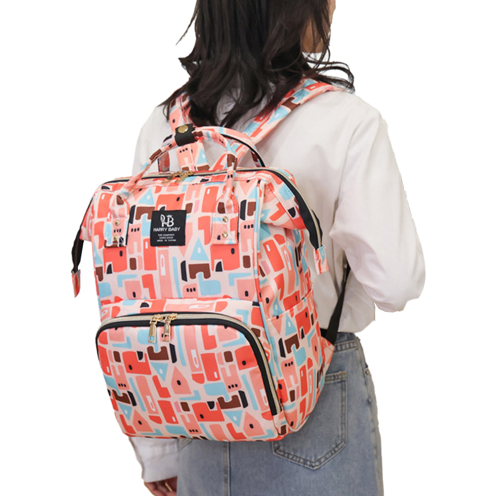 Multifunctional Mommy Bag Large Capacity Diaper Backpack Maternity Bag Pink