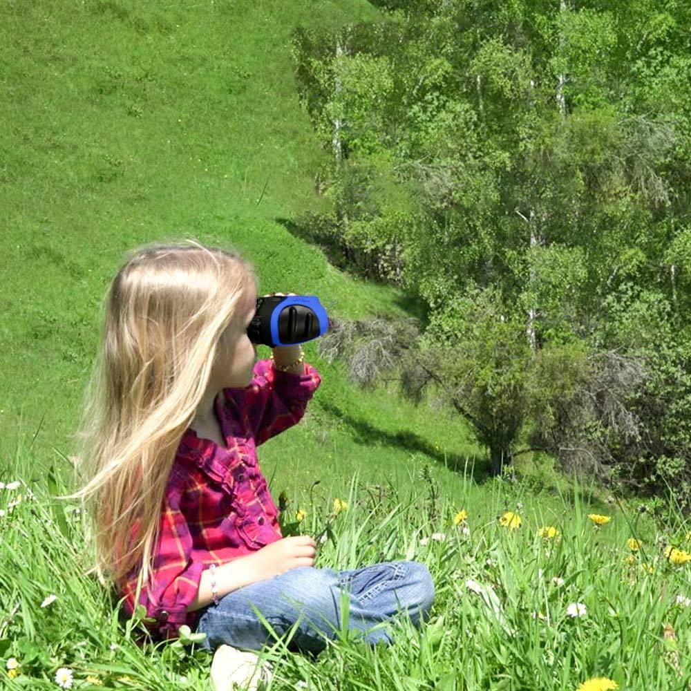 8X Magnification Kids Binocular Compact Shockproof Binoculars Blue