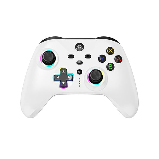 Wireless Bluetooth Game Controller RGB Lighting Programmable Remote for Nintendo Switch Lite/OLED White