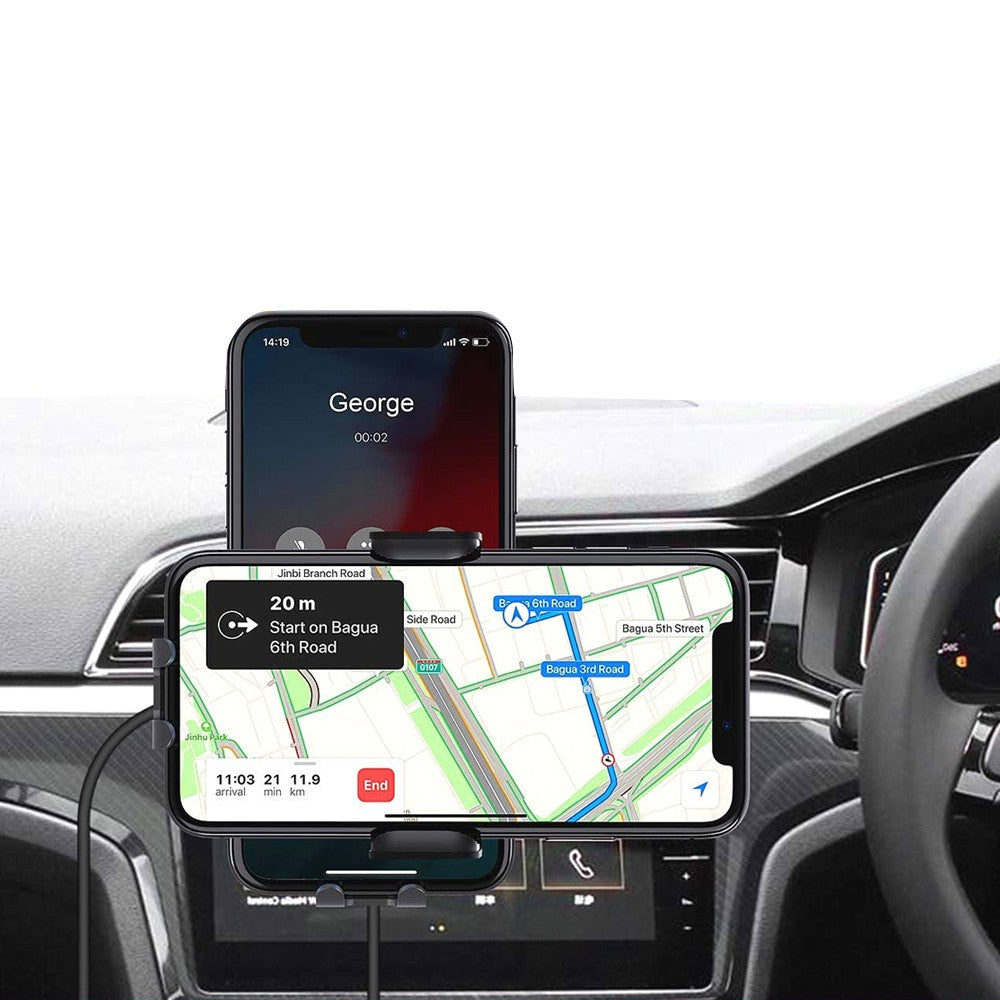2-in-1 Wireless Car Charger Auto Clamping Phone Holder for Wireless Charging Phone