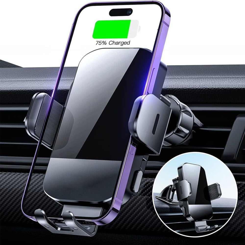 2-in-1 Wireless Car Charger Auto Clamping Phone Holder for Wireless Charging Phone