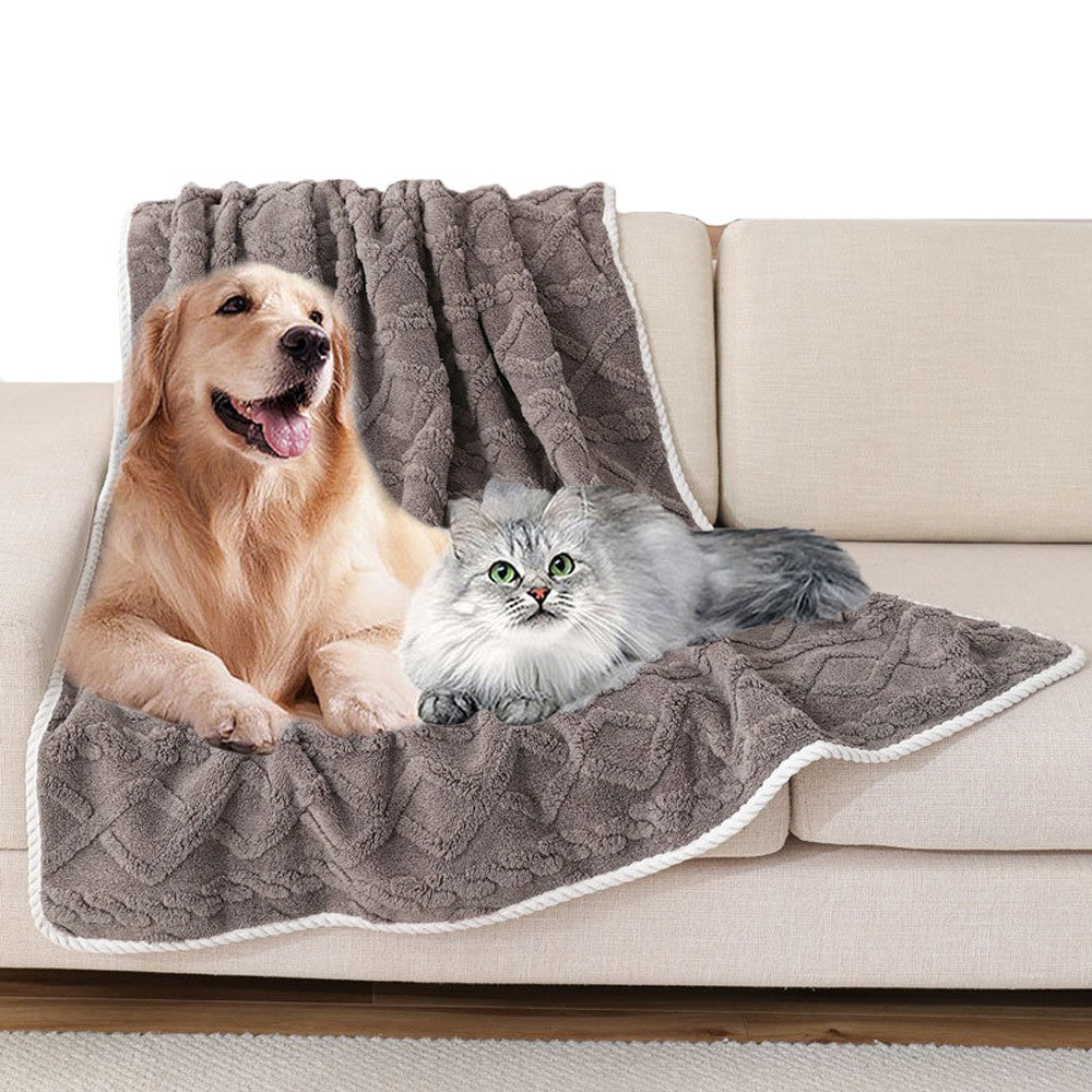 Water Resistant Pet Blanket Couch Sofa Furniture Protective Cover Pet Dog Cat Throw Blanket Coffee