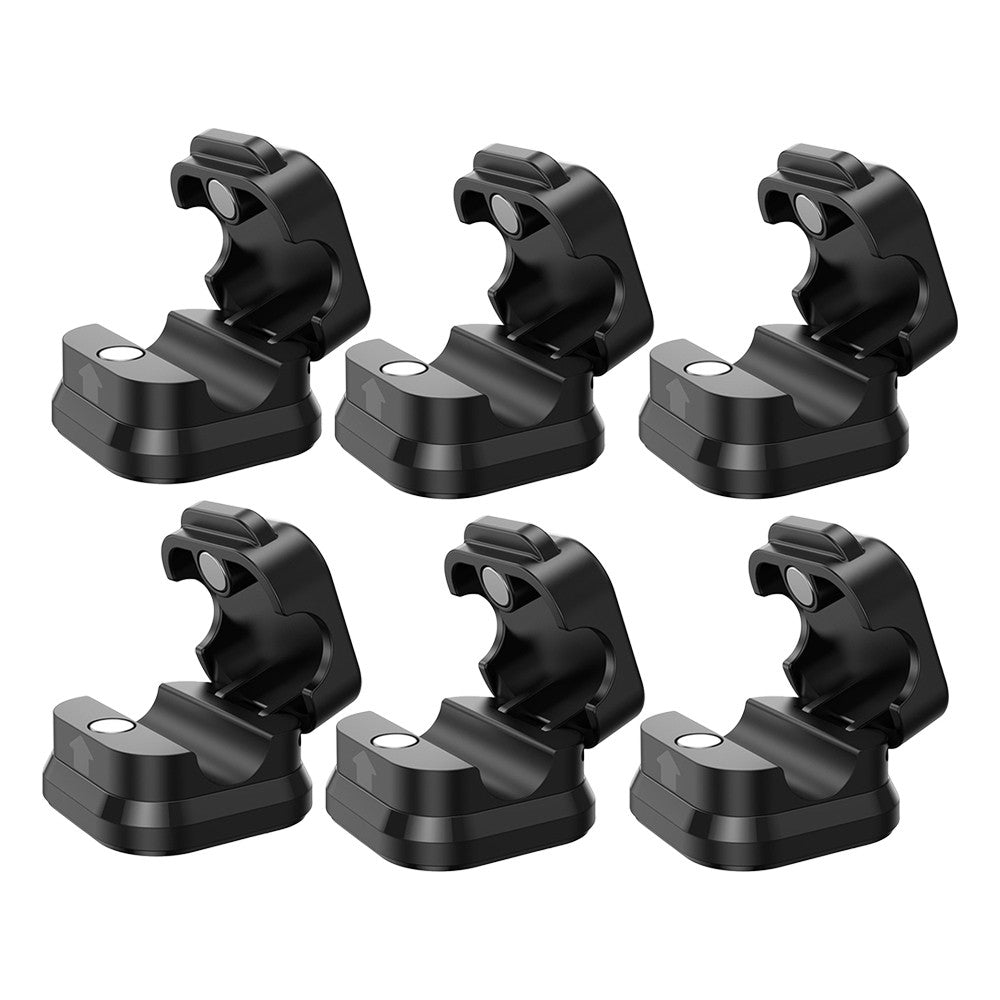 6Pcs Magnetic Cable Clips Self-Adhesive Cord Holder Under Desk Cable Management Wire Holder