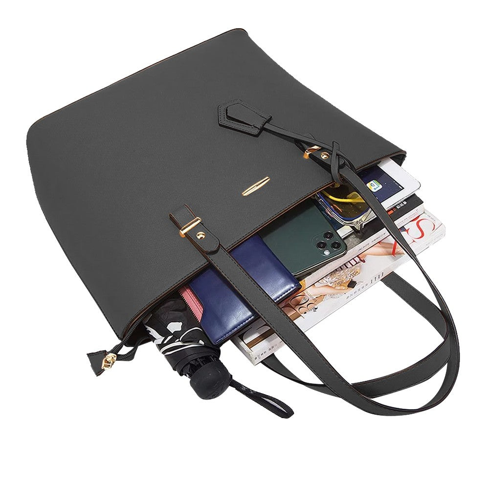 4-Piece Womens Purses and Handbags Set Tote Bag Shoulder Bag Card Holder