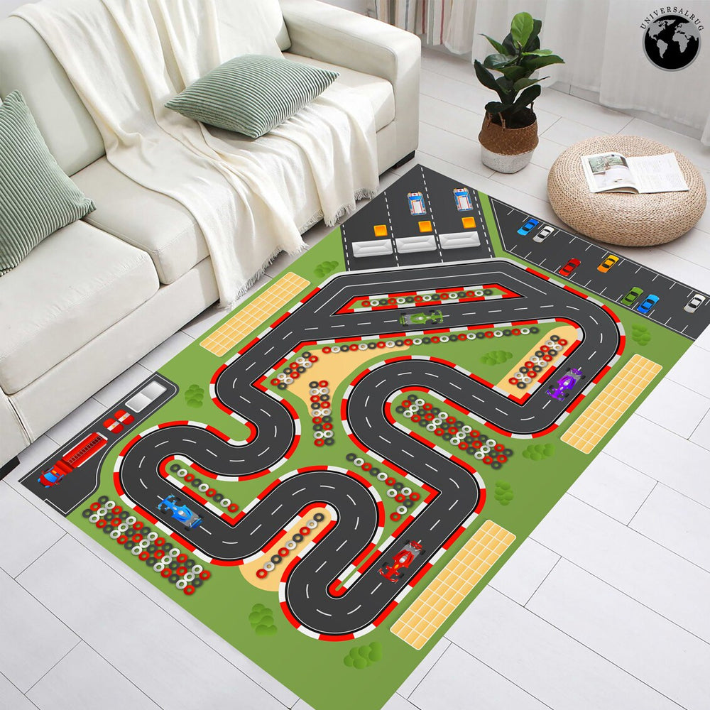 Kids Play Mat City Road Playmat Track Racing Traffic Floor Play Mat Style 2