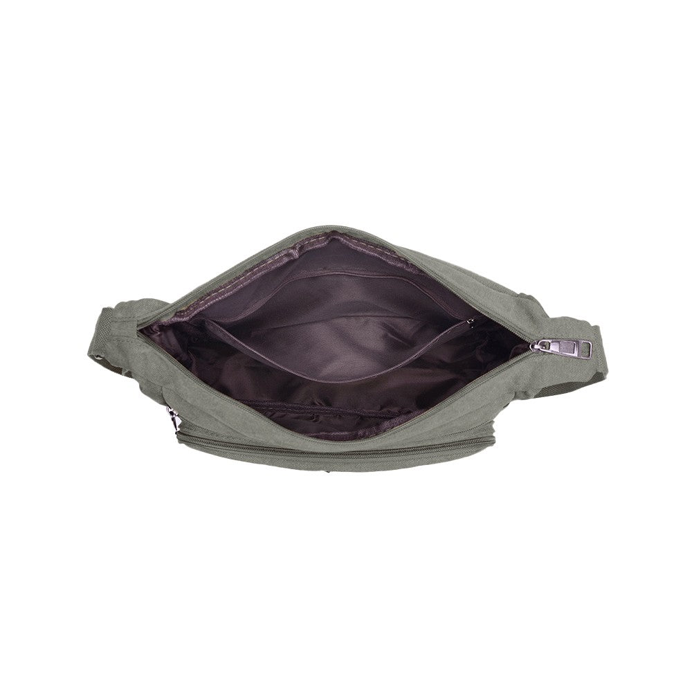 Men's Canvas Shoulder Messenger Bag Casual Crossbody Bag Green