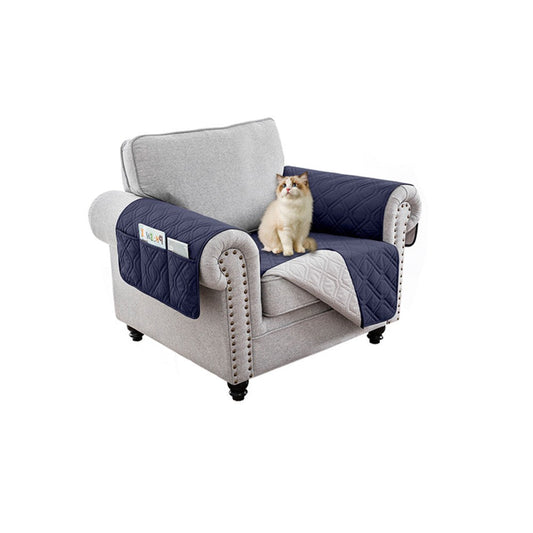 Water Resistant Split Recliner Couch Cover Non-Slip Sofa Chair Slipcovers Blue