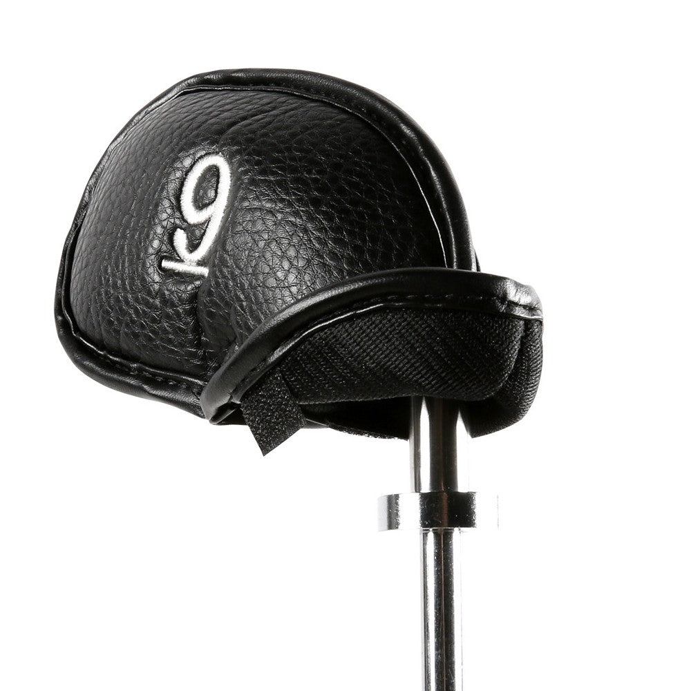 12 Pcs Golf Head Covers 3-9 A/S/P/Lw/ Iron Club Putter Head Protector Covers Black