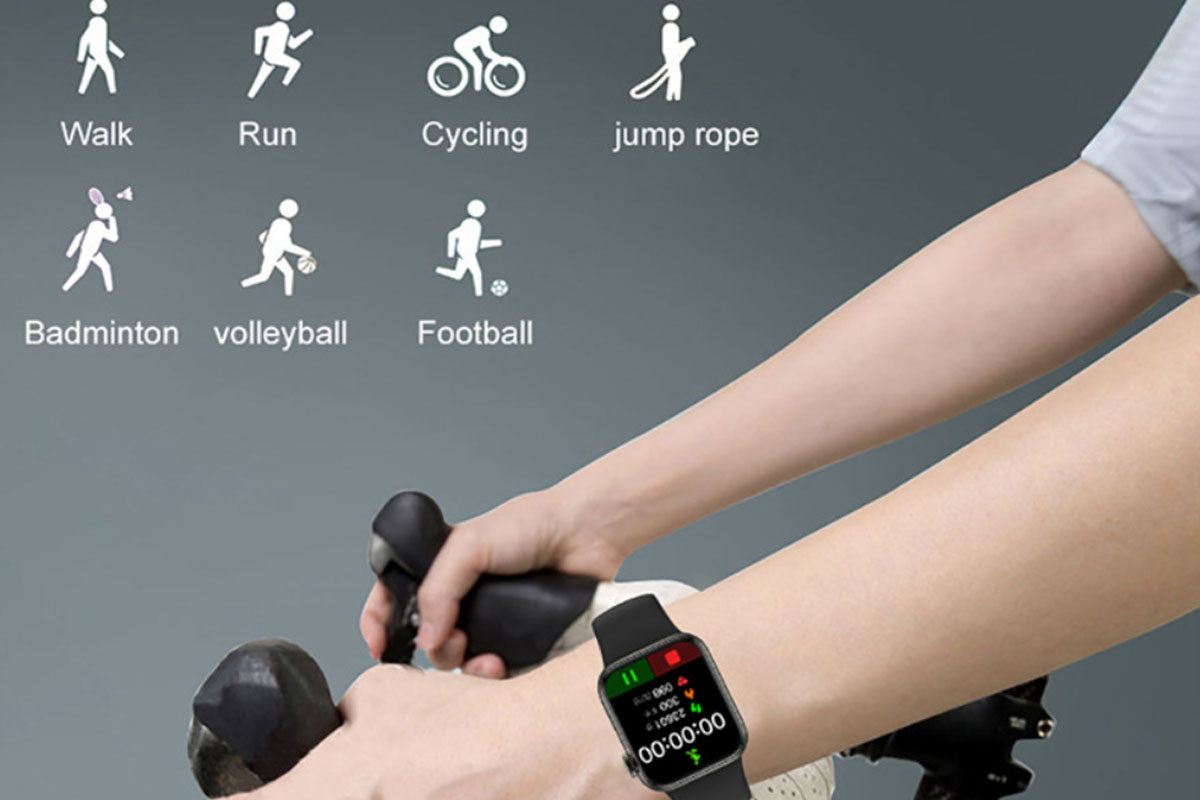 Sport Smart Watch Fitness Tracker Heart Rate Sleep Monitor Smartwatch-Black