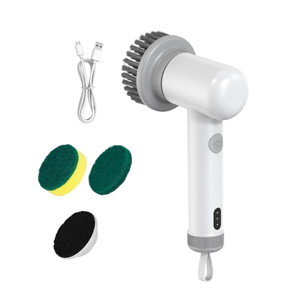 2-Speed Electric Spin Scrubber Cordless Power Cleaning Brush with 3 Brush Heads
