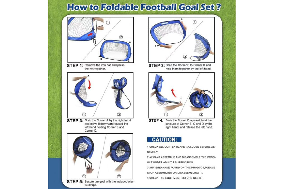 2 in 1 Soccer Goals for Backyard Soccer Training Equipment Soccer Game