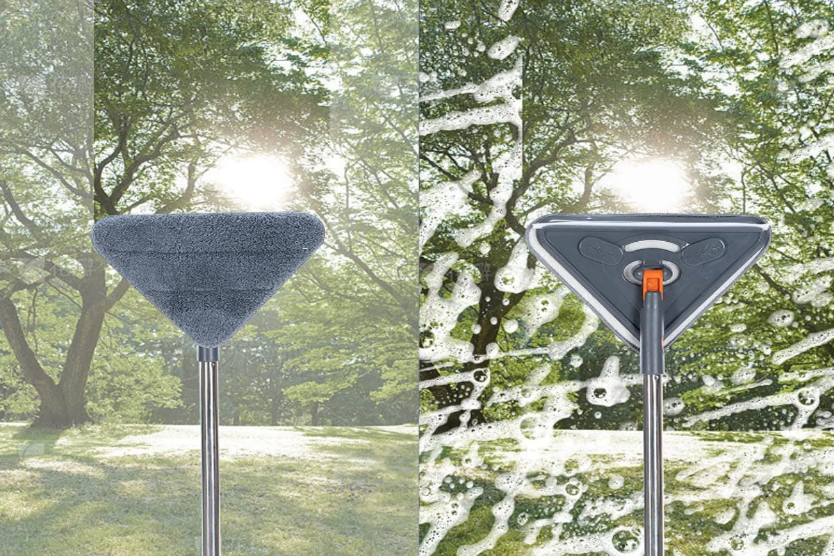 Triangular Window Wall Cleaner Mop for High Reach Cleaning