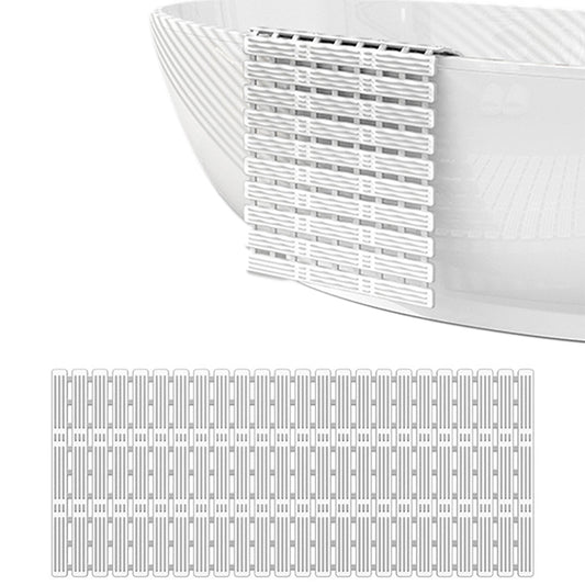 Non-Slip Shower Mat Suction Mounted Bathtub Mat with Drain Holes Grey