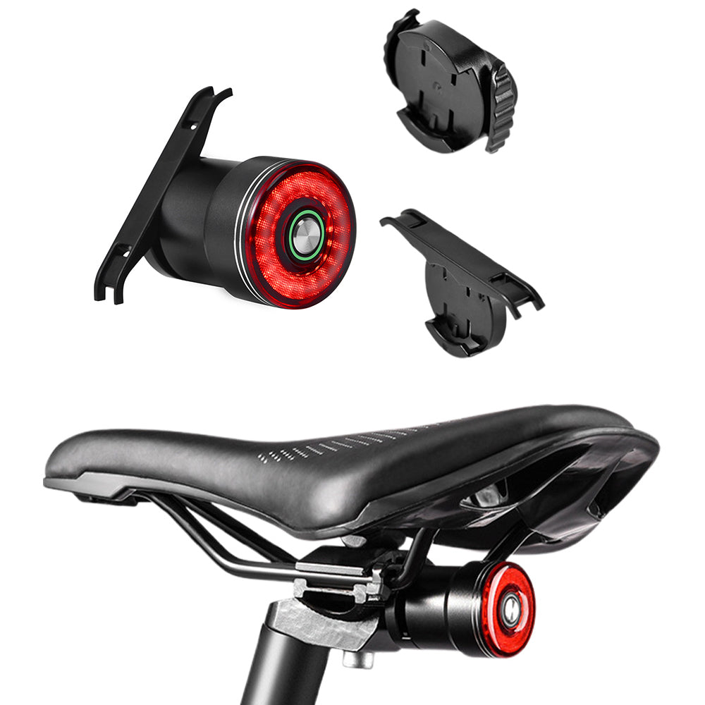 5-Mode Smart Tail Light Sensing Rear Brake Light for Night Riding Rechargeable Auto On/Off Bicycle Light
