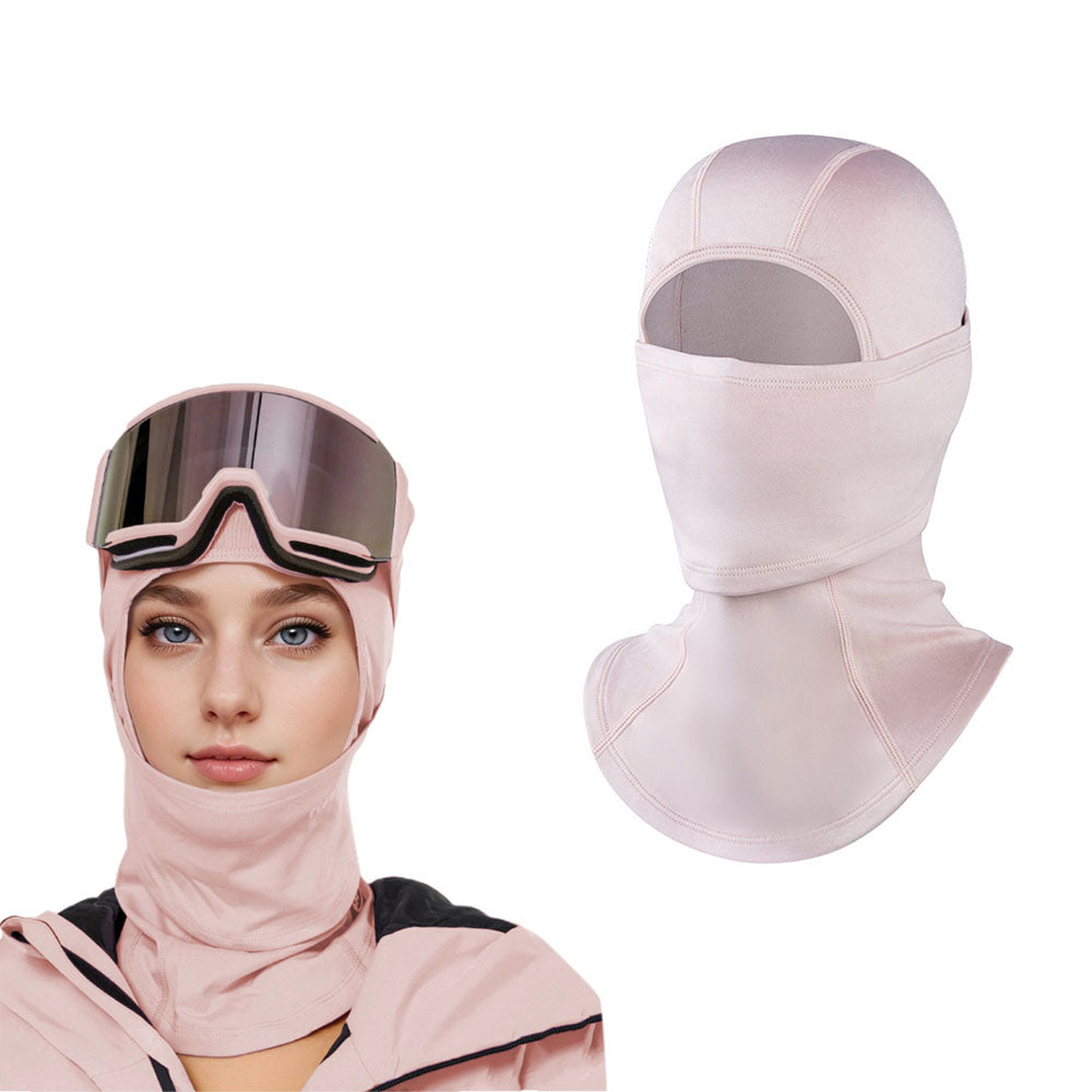 Winter Warm Face Mask Headgear Outdoor Sports Cap Pink