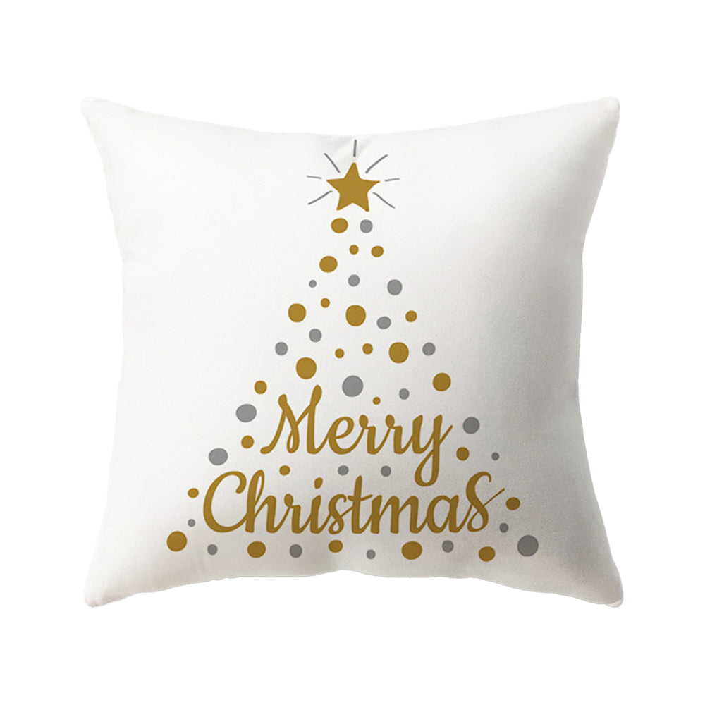 Christmas Pillow Covers Xmas Throw Print Pillowcases Sofa Cushion Cover for Holiday Christmas Home Decorations -Style 8