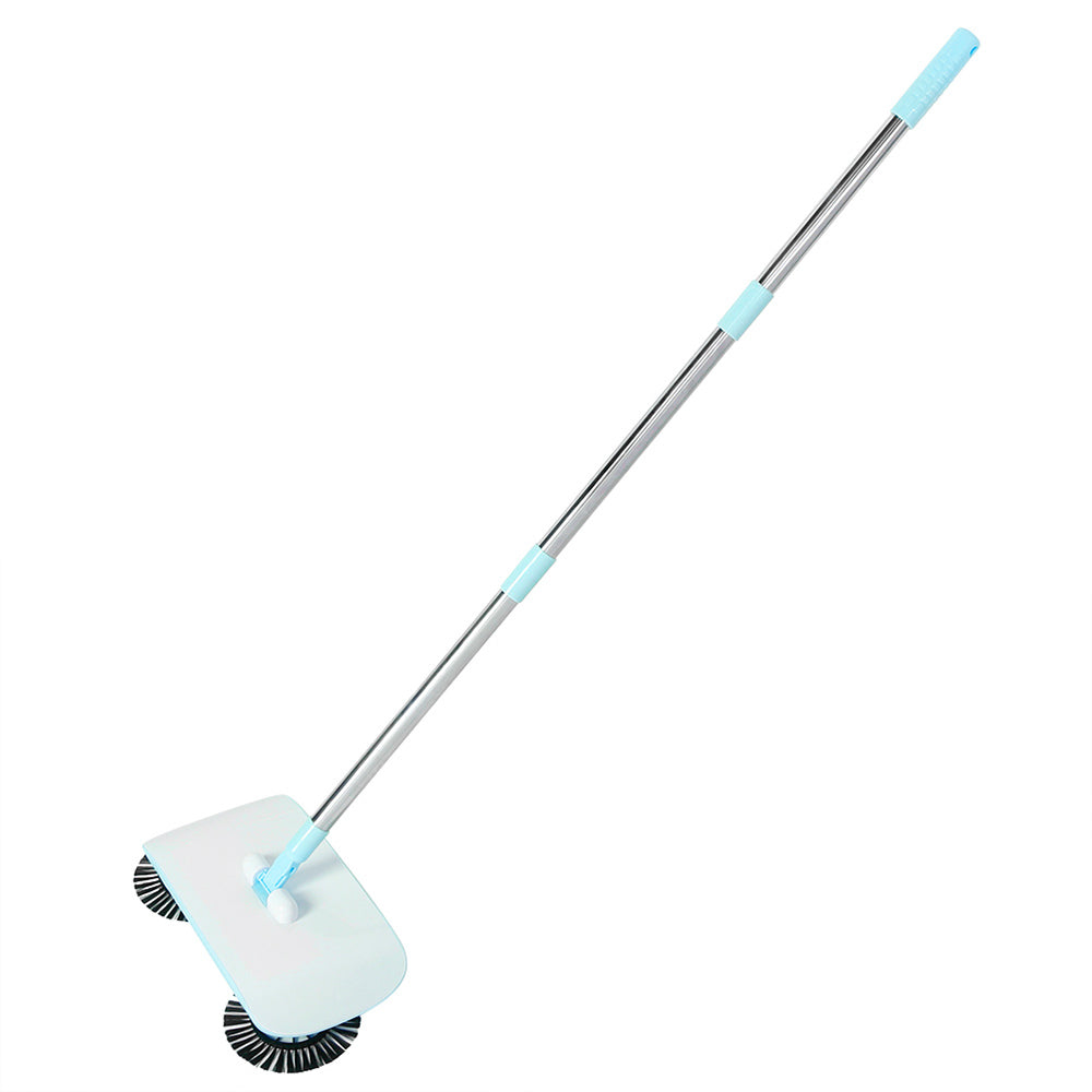 Household Hand Push Sweeper Sweeping Mop Broom Dustpan Floor Cleaning Tool Blue