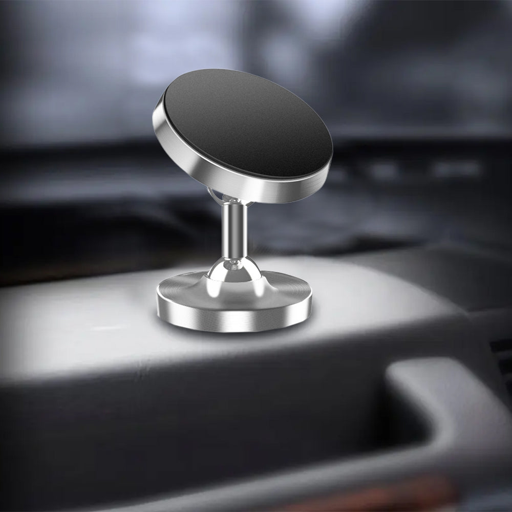 Universal Magnetic Car Phone Holder Dashboard Mount Stand Silver