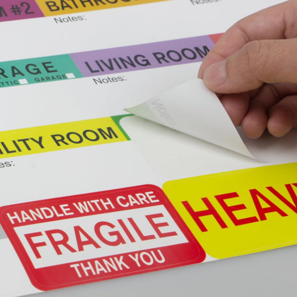 600Pcs Home Moving Packing Box Labels with Writable Notes Areas Colorful Moving Labels