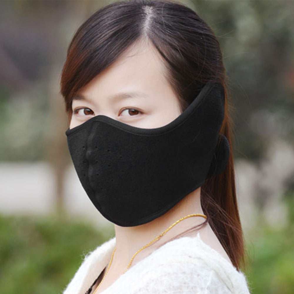 2Pcs Balaclava Winter Ski Mask Windproof Thermal Fleece Face Mask for Outdoor Sports Black