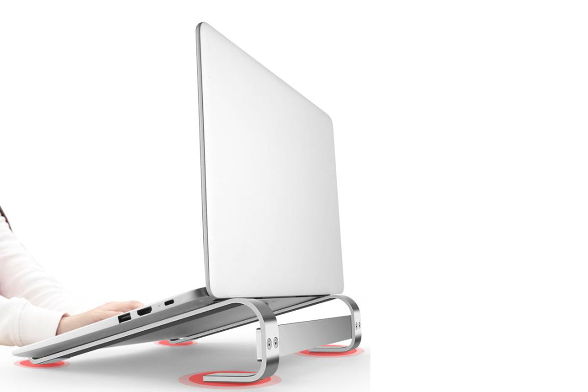 Laptop Stand Foldable Portable Desktop Holder for 10-18 inch MacBook-Silver