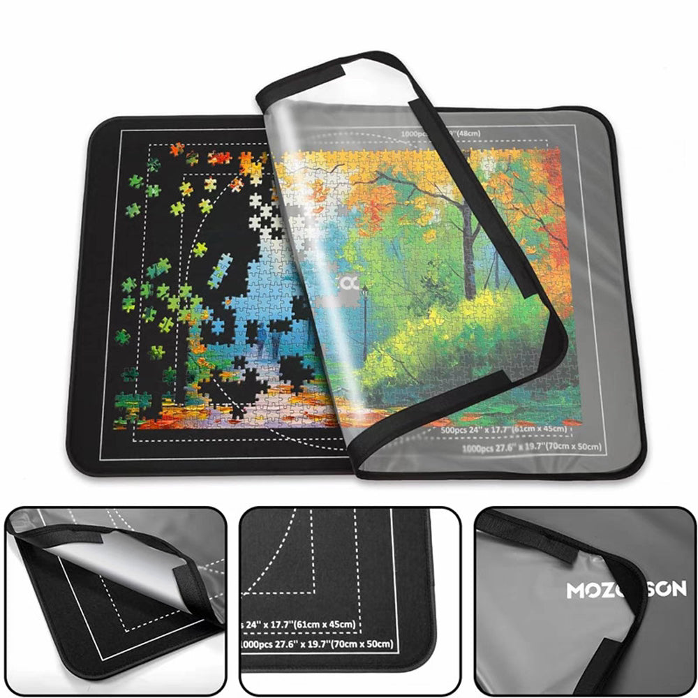 Felt Puzzle Board Mat with Stand and 6 Color Trays