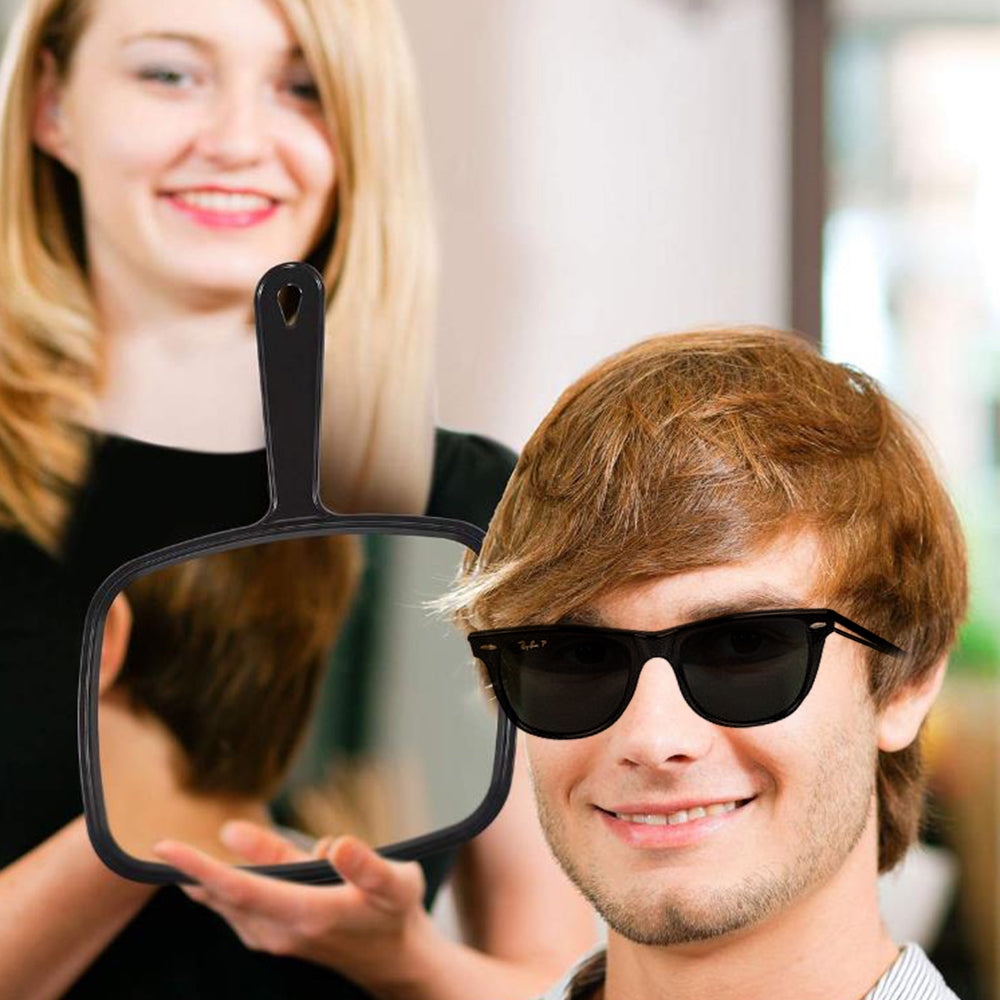 2Pcs Handheld Cosmetic Mirror with Handle Multi-Purpose Mirror Portable Vanity Mirror