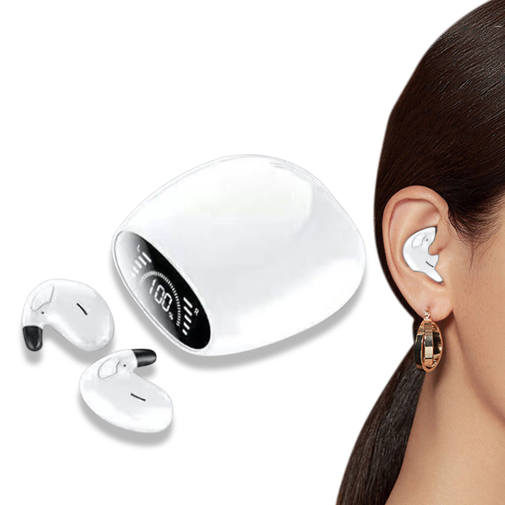 Wireless Bluetooth Sleep Earbuds Invisible Side-Sleeper Headphones White