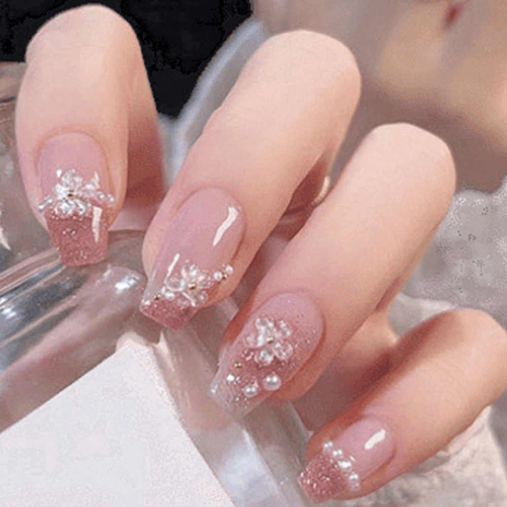 22Pcs Set Press-on nails Reusable Gel-on False Nail Tip Nail Art Tools Style 3