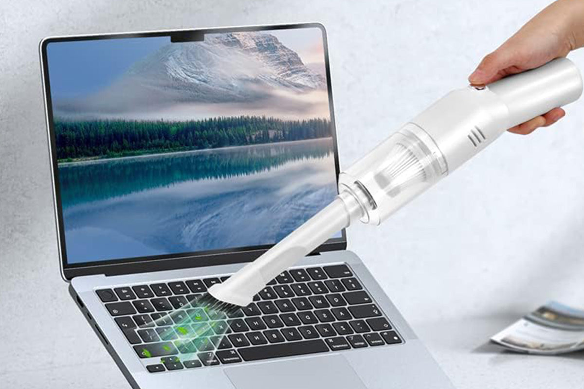 Portable Car Vacuum 12000PA Handheld Vacuum Cleaner for Car Home Office Pet -White