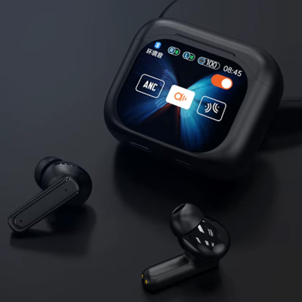 Bluetooth 5.3 Wireless Earbuds Multifunctional Touch Screen LCD Screen Headphone
