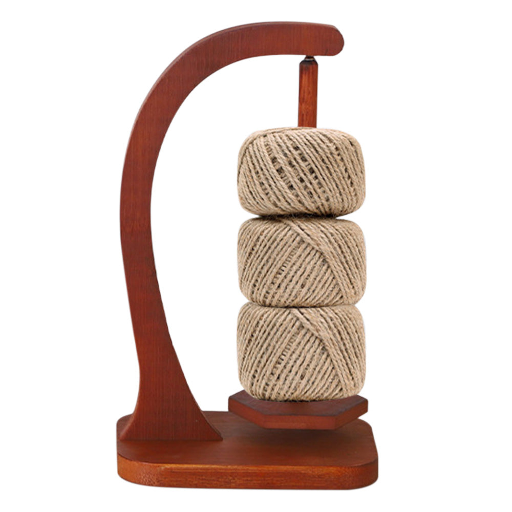 Wooden Yarn Holder for Knitting with Magnetic Spinner Style 1