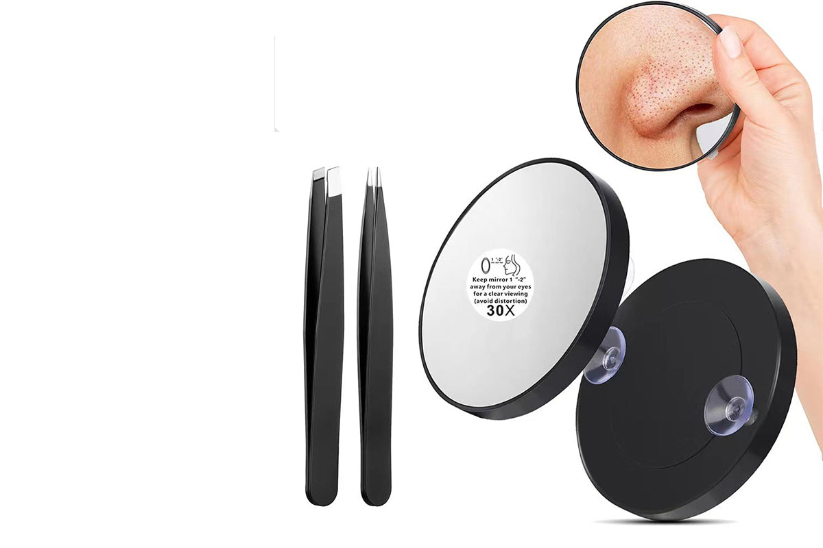 3Pcs Magnifying Mirror Set 10X 20X 30X Suction Cup Makeup Mirror for Travel