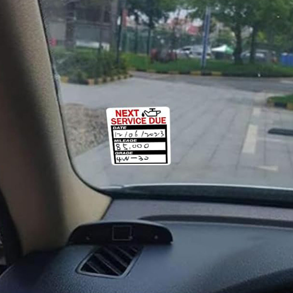 120Pcs Oil Change Reminder Stickers 2-inch Static Cling Next Service Due Labels for Car Auto Vehicle Window